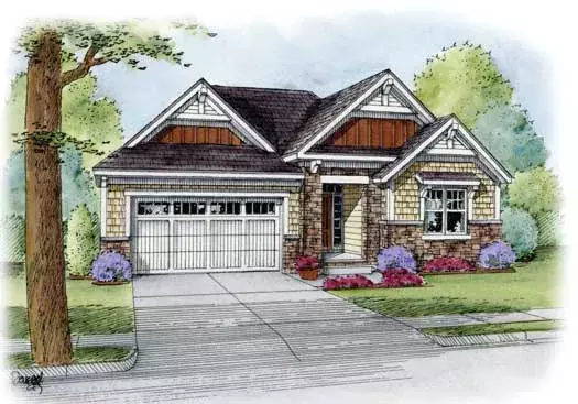 Craftsman house plans 10-1689 - front exterior, 2,025 sq ft, 3 bed, 2 bath house plans | Monster House Plans