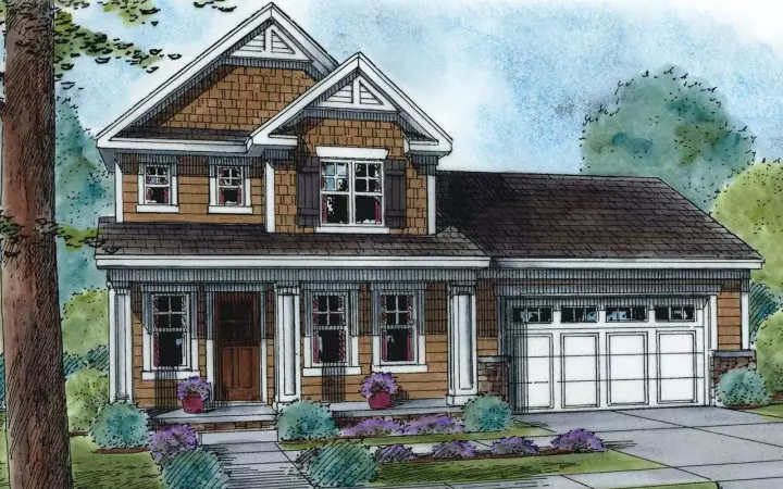 Craftsman house plans 10-1691 - front exterior, 1,905 sq ft, 3 bed, 3 bath house plans | Monster House Plans