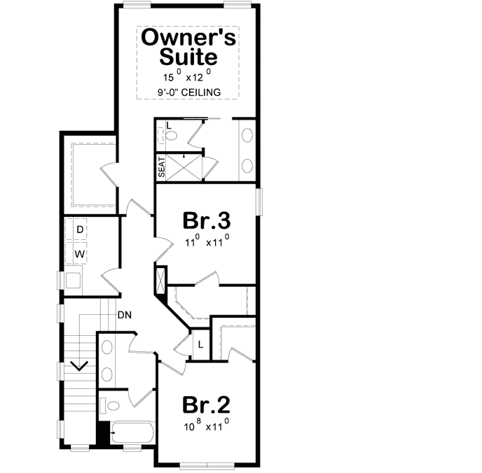 Upper/Second Floor Plan:10-1691