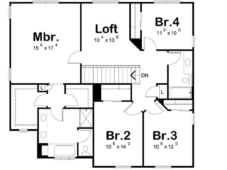 Upper/Second Floor Plan:10-1694
