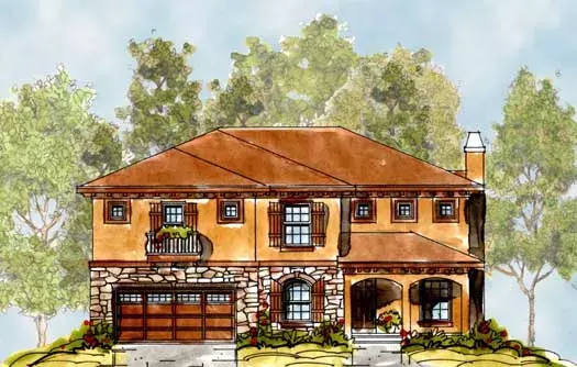 European house plans 10-1700 - front exterior, 3,606 sq ft, 4 bed, 3 bath house plans | Monster House Plans