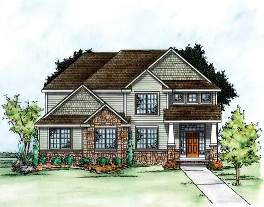 Craftsman house plans 10-1715 - front exterior, 2,164 sq ft, 4 bed, 2 bath house plans | Monster House Plans