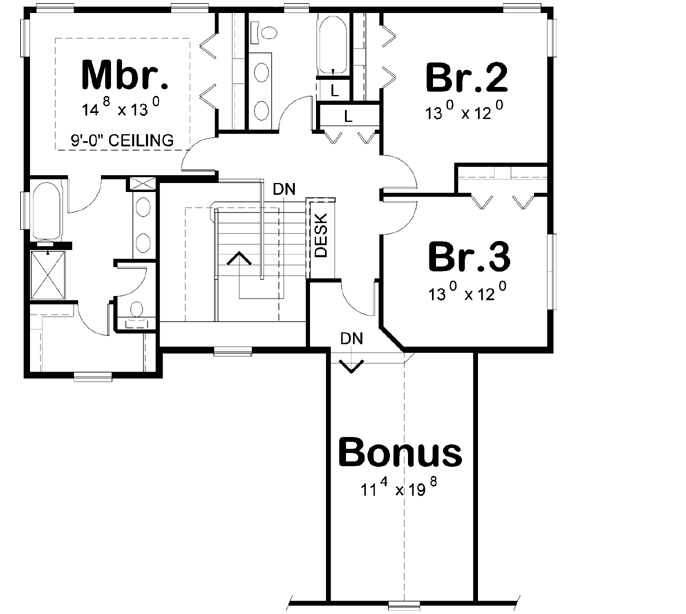 Upper/Second Floor Plan:10-1740