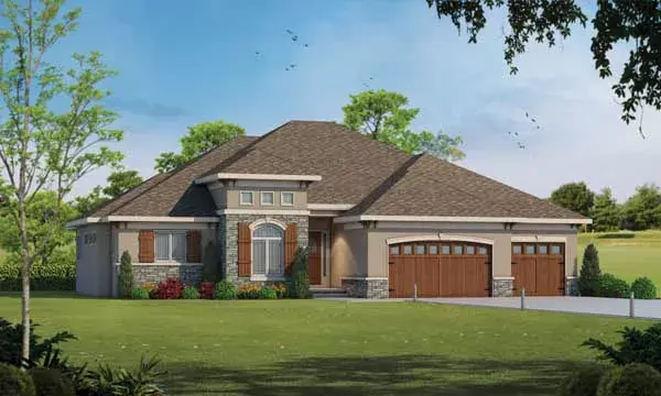 Tuscan house plans 10-1745 - front exterior, 2,500 sq ft, 3 bed, 2 bath house plans | Monster House Plans