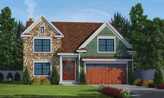 Traditional house plans 10-1750 - front exterior, 2,445 sq ft, 3 bed, 2 bath house plans | Monster House Plans