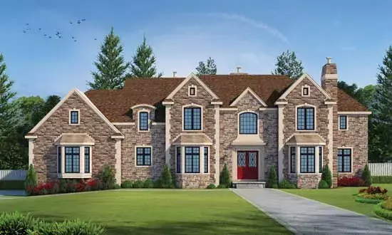 European house plans 10-1765 - front exterior, 4,741 sq ft, 5 bed, 4 bath house plans | Monster House Plans