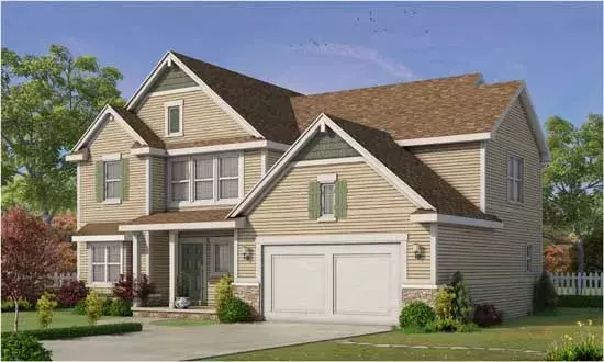 Traditional house plans 10-1767 - front exterior, 2,527 sq ft, 4 bed, 3 bath house plans | Monster House Plans