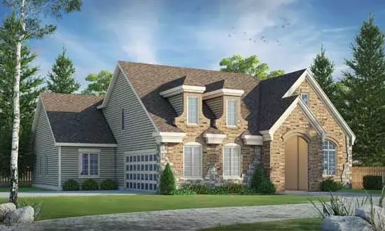 French Country house plans 10-1782 - front exterior, 2,359 sq ft, 3 bed, 2 bath house plans | Monster House Plans