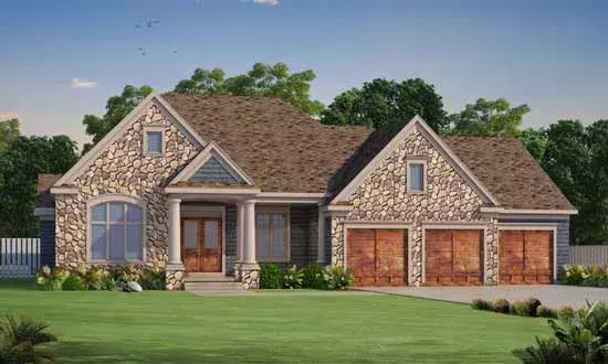 Traditional house plans 10-1783 - front exterior, 2,796 sq ft, 3 bed, 3 bath house plans | Monster House Plans