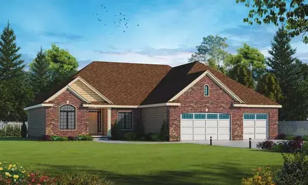 Traditional house plans 10-1798 - front exterior, 2,290 sq ft, 2 bed, 2 bath house plans | Monster House Plans