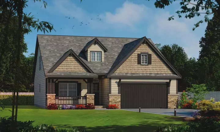 Craftsman house plans 10-1799 - front exterior, 2,116 sq ft, 4 bed, 3 bath house plans | Monster House Plans