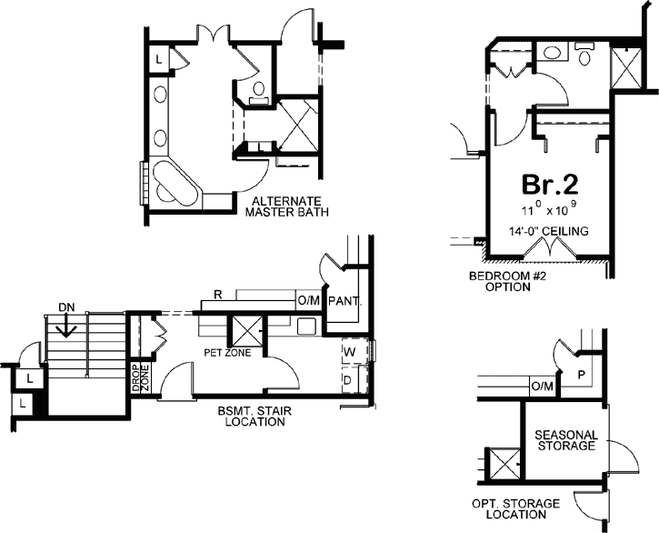 European Style Floor Plans Plan: 10-1816