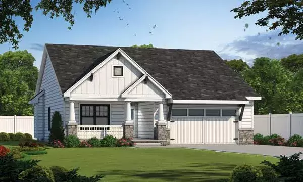 Craftsman house plans 10-1819 - front exterior, 1,898 sq ft, 3 bed, 2 bath house plans | Monster House Plans