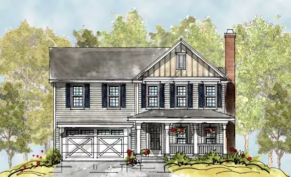 Southern Colonial house plans 10-1825 - front exterior, 1,826 sq ft, 4 bed, 2 bath house plans | Monster House Plans