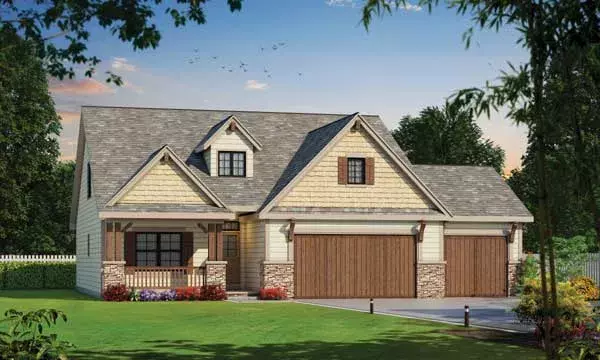 Craftsman house plans 10-1833 - front exterior, 2,116 sq ft, 4 bed, 3 bath house plans | Monster House Plans