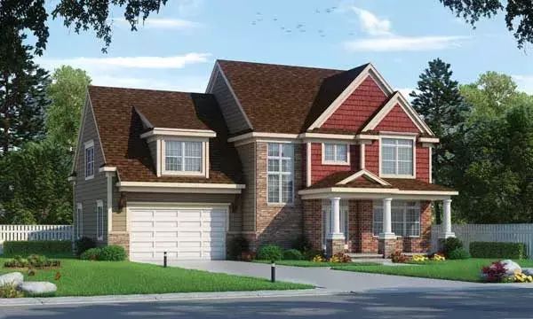 Traditional house plans 10-1834 - front exterior, 2,607 sq ft, 4 bed, 3 bath house plans | Monster House Plans