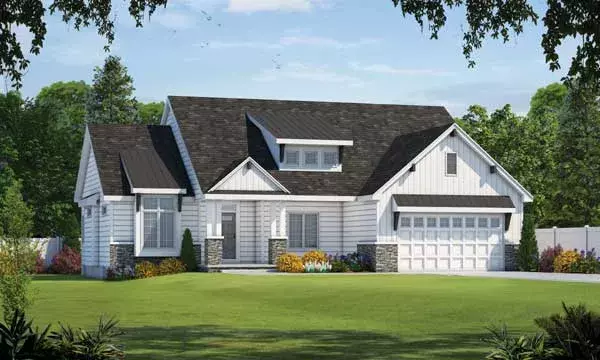 Modern Farmhouse house plans 10-1840 - front exterior, 1,925 sq ft, 3 bed, 2 bath house plans | Monster House Plans