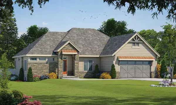 Traditional house plans 10-1841 - front exterior, 1,938 sq ft, 3 bed, 2 bath house plans | Monster House Plans
