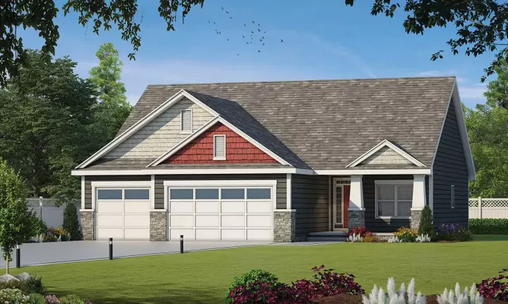 Craftsman house plans 10-1846 - front exterior, 1,676 sq ft, 3 bed, 2 bath house plans | Monster House Plans