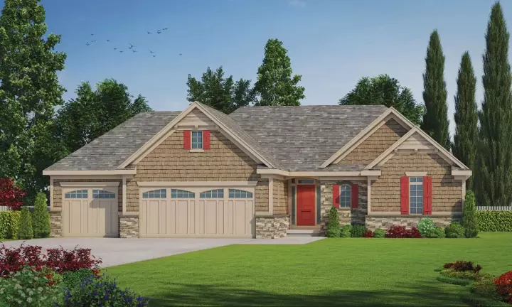 Craftsman house plans 10-1871 - front exterior, 1,595 sq ft, 2 bed, 2 bath house plans | Monster House Plans