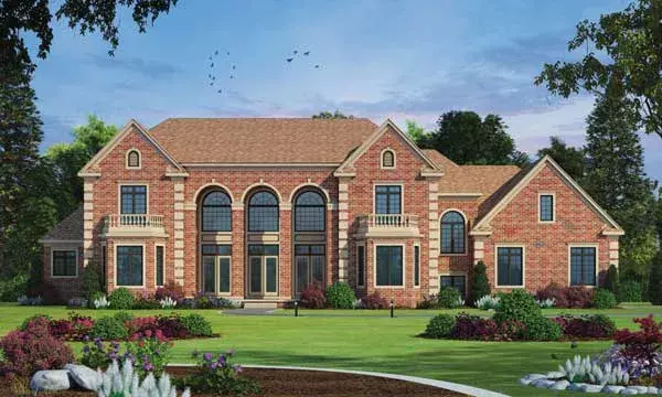 European house plans 10-1874 - front exterior, 7,063 sq ft, 5 bed, 4 bath house plans | Monster House Plans