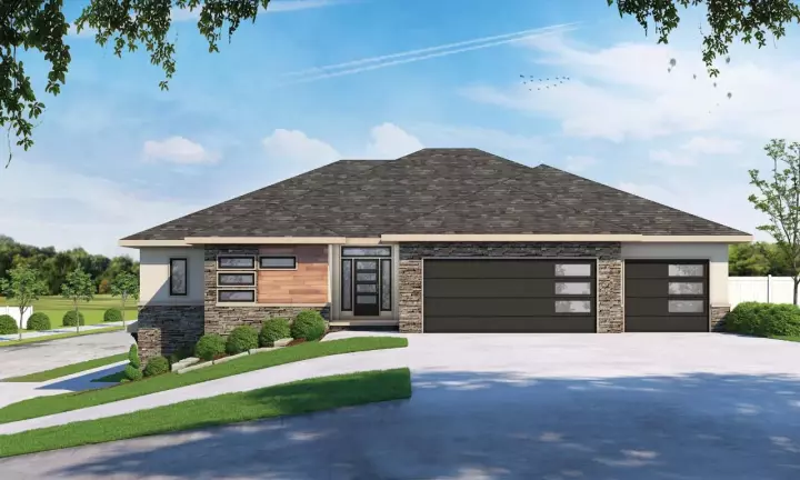 Contemporary house plans 10-1912 - front exterior, 3,743 sq ft, 5 bed, 4 bath house plans | Monster House Plans