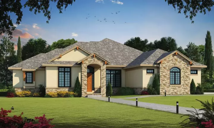 Traditional house plans 10-1940 - front exterior, 3,961 sq ft, 2 bed, 2 bath house plans | Monster House Plans