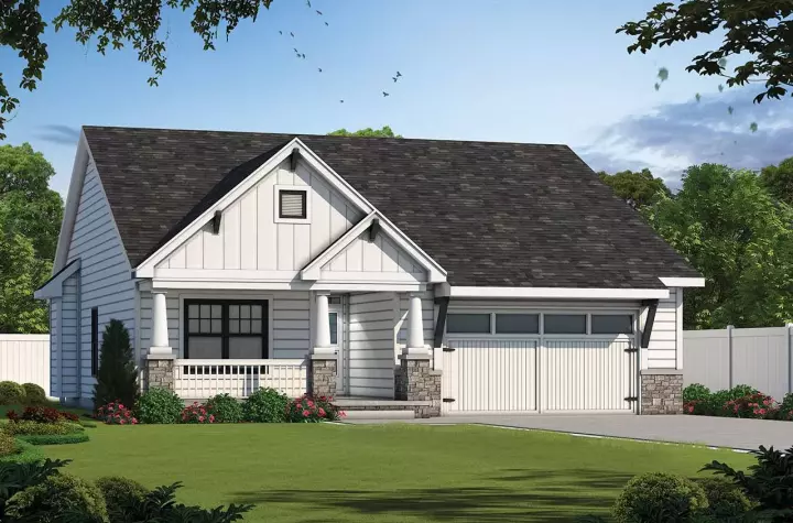 Craftsman house plans 10-1953 - front exterior, 2,509 sq ft, 4 bed, 3 bath house plans | Monster House Plans