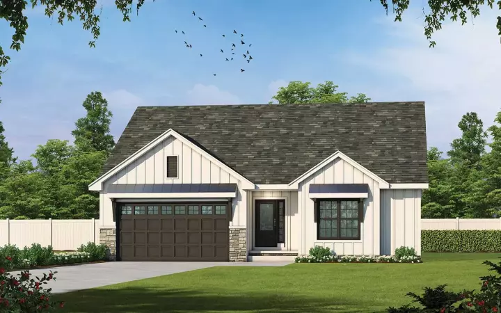 Modern Farmhouse house plans 10-1960 - front exterior, 1,642 sq ft, 3 bed, 2 bath house plans | Monster House Plans