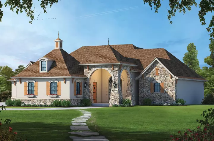 European house plans 10-1963 - front exterior, 4,681 sq ft, 5 bed, 4 bath house plans | Monster House Plans