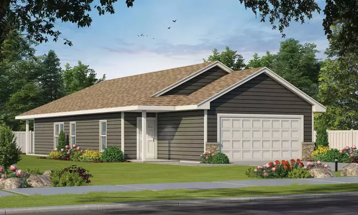 Traditional house plans 10-1981 - front exterior, 1,327 sq ft, 2 bed, 2 bath house plans | Monster House Plans