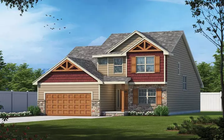 Craftsman house plans 10-1999 - front exterior, 2,437 sq ft, 4 bed, 3 bath house plans | Monster House Plans