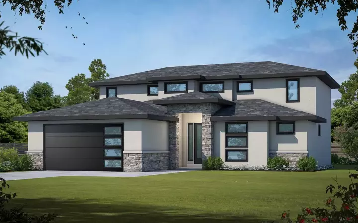 Modern house plans 10-2000 - front exterior, 2,620 sq ft, 4 bed, 3 bath house plans | Monster House Plans
