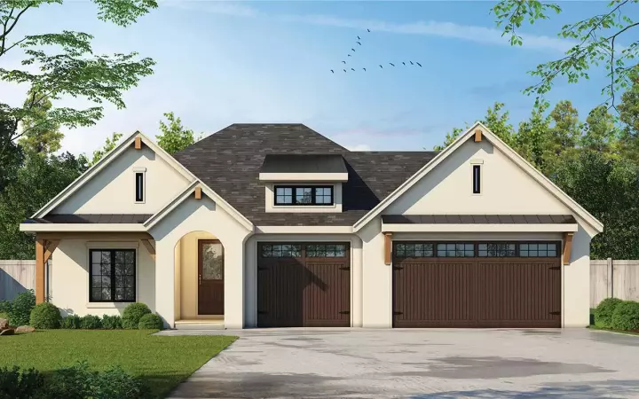 European house plans 10-2031 - front exterior, 2,613 sq ft, 4 bed, 3 bath house plans | Monster House Plans