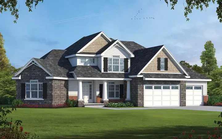 Craftsman house plans 10-2033 - front exterior, 2,836 sq ft, 4 bed, 2 bath house plans | Monster House Plans