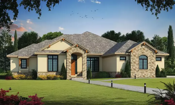 Traditional house plans 10-2044 - front exterior, 6,782 sq ft, 4 bed, 2 bath house plans | Monster House Plans