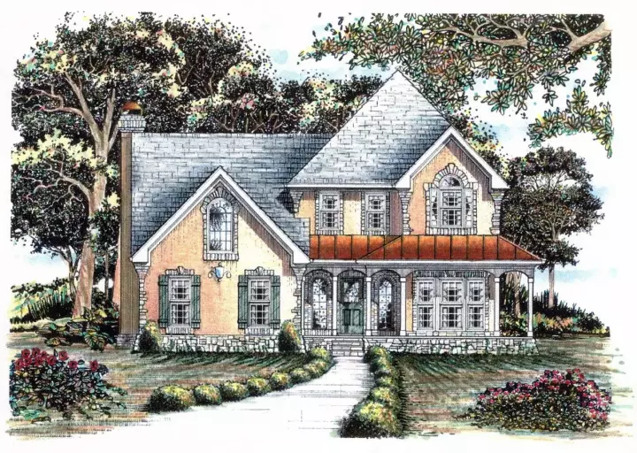 Southern house plans 101-109 - front exterior, 2,798 sq ft, 5 bed, 4 bath house plans | Monster House Plans