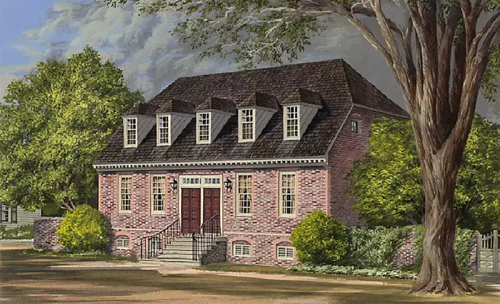 Colonial house plans 101-120 - front exterior, 2,599 sq ft, 4 bed, 4 bath house plans | Monster House Plans