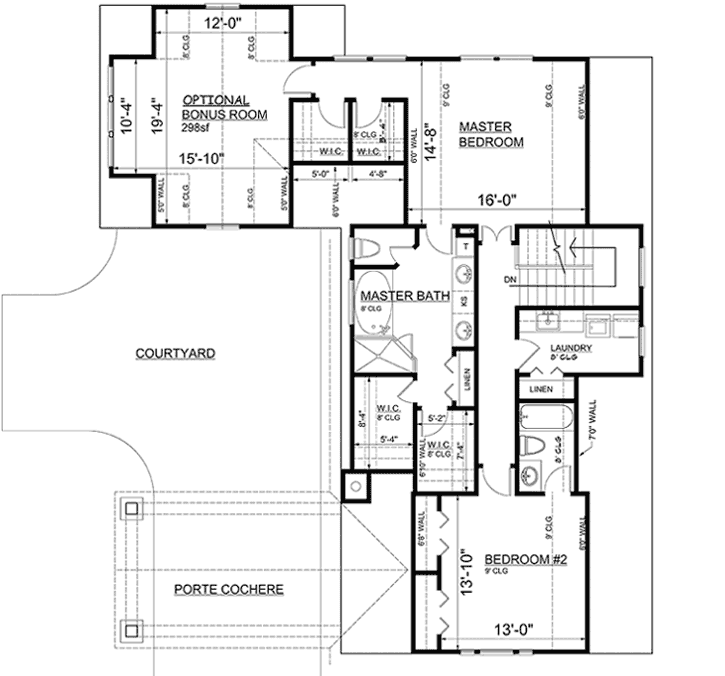 Upper/Second Floor Plan:102-104