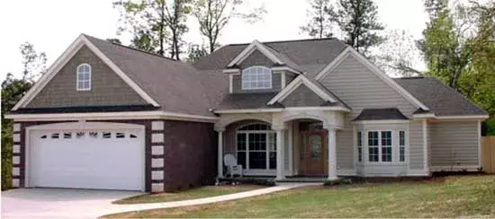 Southwest house plans 103-118 - front exterior, 1,892 sq ft, 3 bed, 2 bath house plans | Monster House Plans