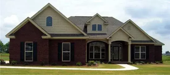 Traditional house plans 103-119 - front exterior, 1,965 sq ft, 3 bed, 2 bath house plans | Monster House Plans