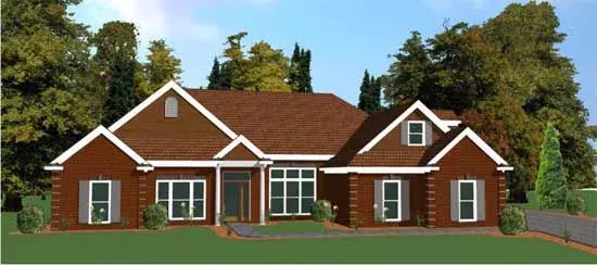 Southern house plans 103-126 - front exterior, 2,346 sq ft, 4 bed, 3 bath house plans | Monster House Plans
