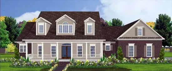 Country house plans 103-143 - front exterior, 2,890 sq ft, 4 bed, 3 bath house plans | Monster House Plans