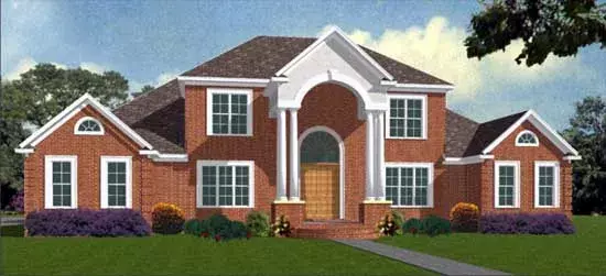 Southern house plans 103-146 - front exterior, 3,392 sq ft, 4 bed, 4 bath house plans | Monster House Plans