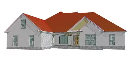 Traditional house plans 103-156 - front exterior, 2,802 sq ft, 5 bed, 3 bath house plans | Monster House Plans