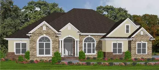 Traditional house plans 103-174 - front exterior, 2,732 sq ft, 4 bed, 3 bath house plans | Monster House Plans