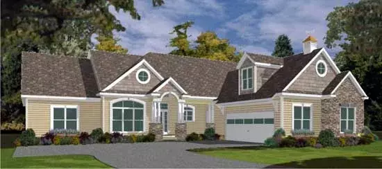 Traditional house plans 103-179 - front exterior, 2,910 sq ft, 3 bed, 3 bath house plans | Monster House Plans