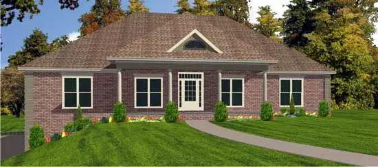 Traditional house plans 103-180 - front exterior, 2,905 sq ft, 5 bed, 3 bath house plans | Monster House Plans