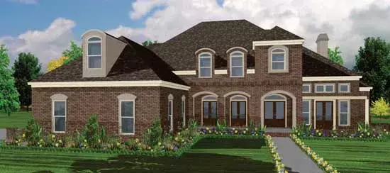 European house plans 103-183 - front exterior, 3,459 sq ft, 3 bed, 4 bath house plans | Monster House Plans