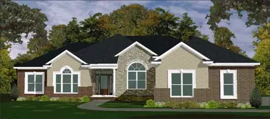 Traditional house plans 103-190 - front exterior, 2,262 sq ft, 4 bed, 2 bath house plans | Monster House Plans